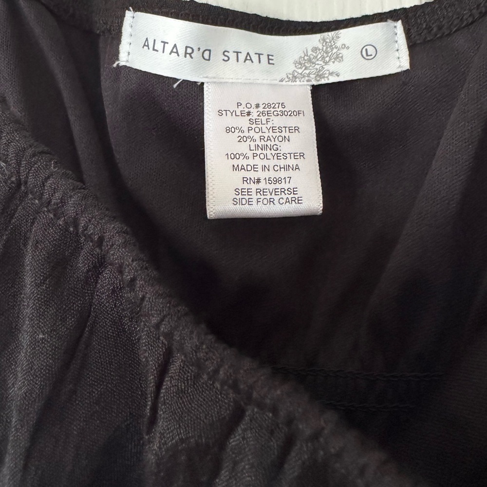 Altar'd State Black Tie-Shoulder Dress size large - Picture 3 of 3